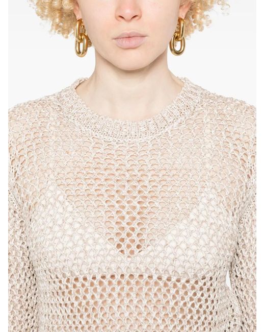 Fabiana Filippi オープンニット セーター Natural