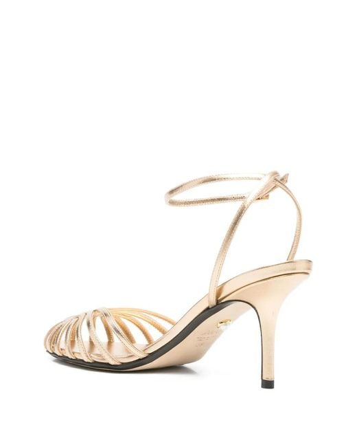 ALEVI White Strappy Caged Sandals