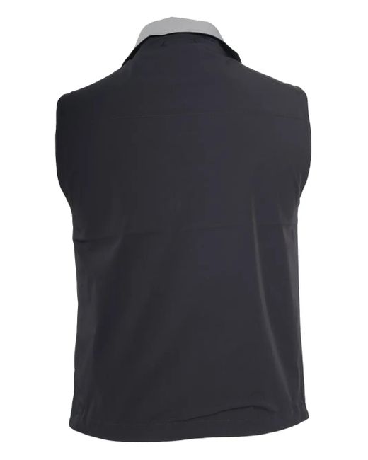 Kiton Blue Reversible Zip-Front Gilet for men