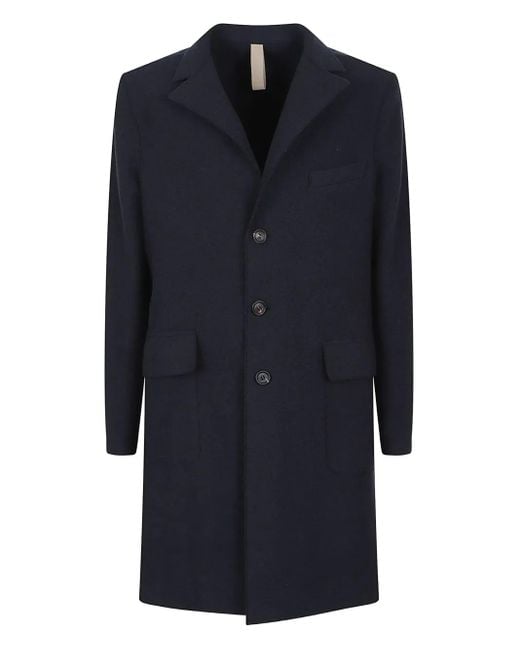 Eleventy Blue Buttoned Coat for men