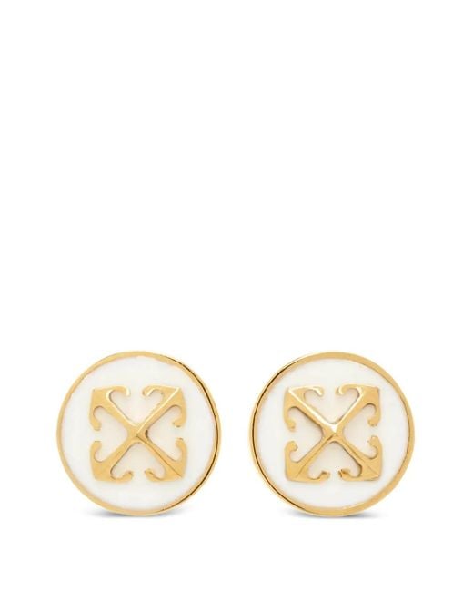 Off-White c/o Virgil Abloh Natural Arrows-Motif Stud Earrings