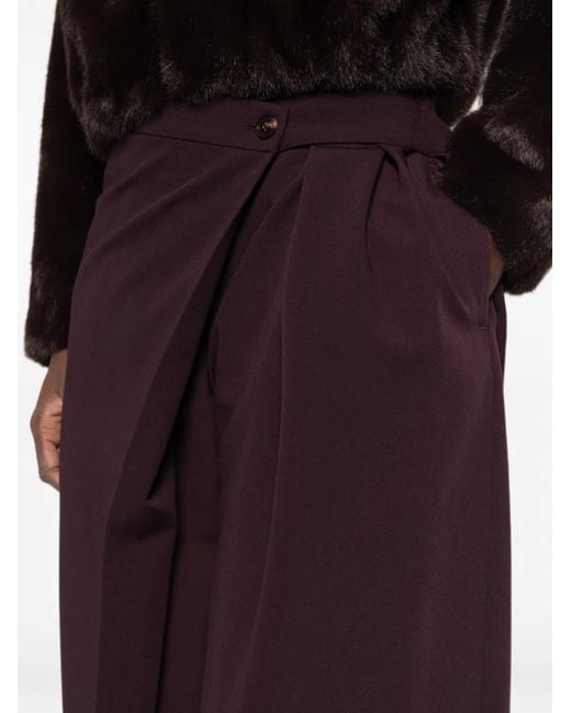 Pinko Broek Met Wikkel-Effect in het Purple