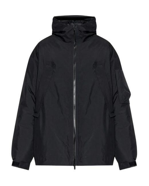 Y-3 Black Hooded Padded Jacket for men