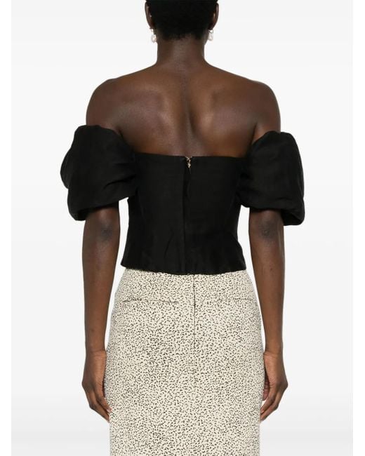 Cult Gaia Black Schulterfreies Samantha Oberteil