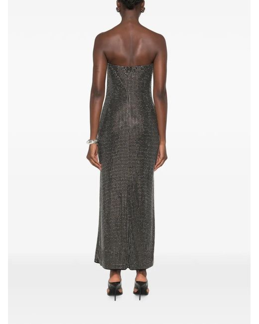 Alexander Wang Black Crystal-Embellished High-Low Asymmetric Dress