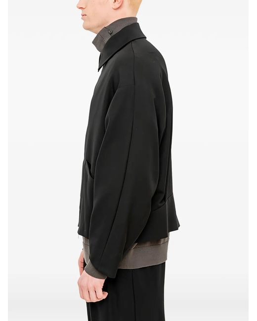 DEVOA Black Zip-Up Jacket for men