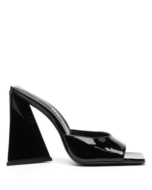 The Attico Black Slipper & Pantoletten