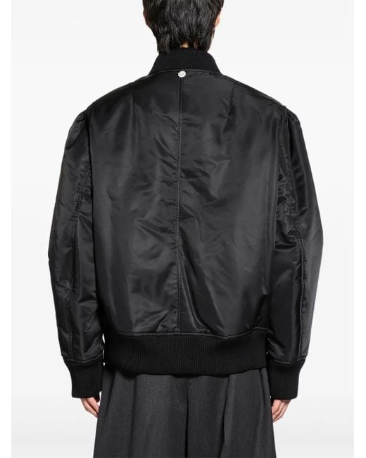 Simone Rocha Black Multi Pocket Bomber Jacket for men