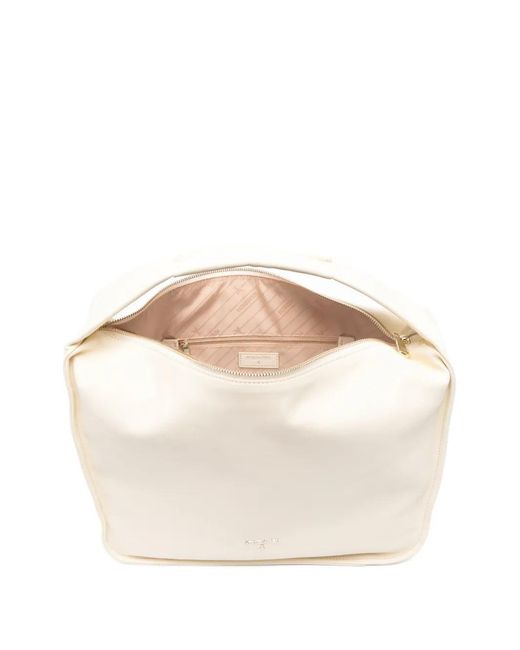 Patrizia Pepe Natural Large Leather Shoulder Bag