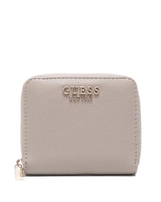 Guess Gray Logo-Plaque Wallet