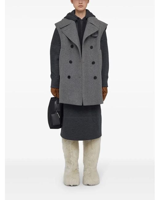 Jil Sander Blue Wool Hoodie