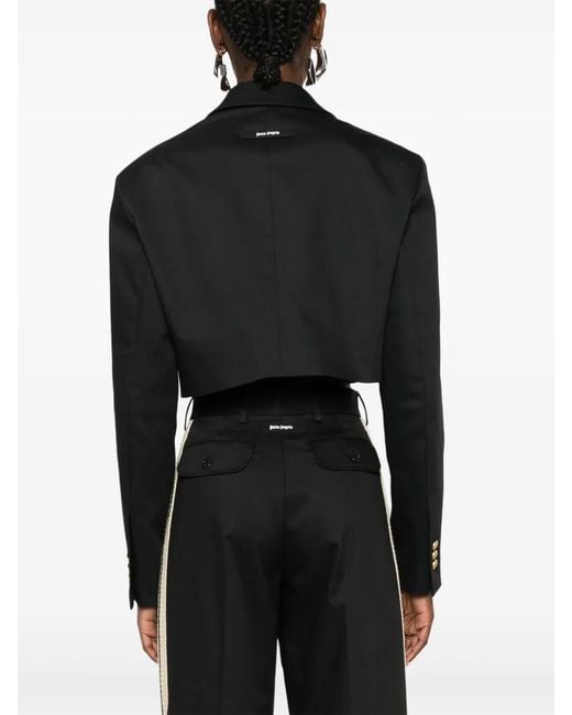 Palm Angels Black Cropped Blazer