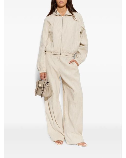 Samsøe & Samsøe White Sabianca Zip-Up Jacket