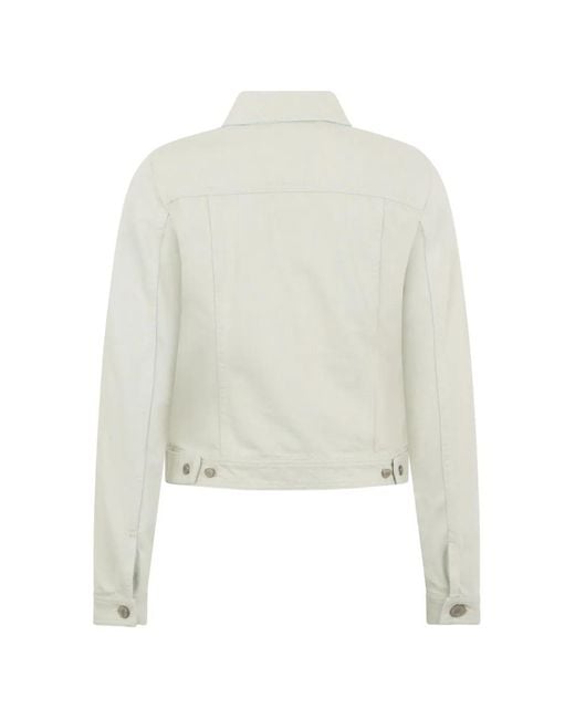 Moorer White Elle Denim Jacket