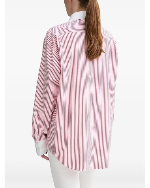 Filippa K Pink Striped-Pattern Shirt