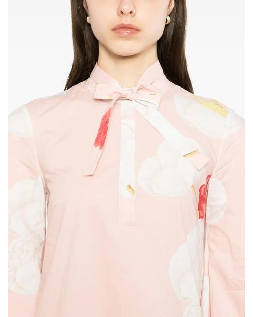 Giambattista Valli Pink Floral-Print Mini Dress