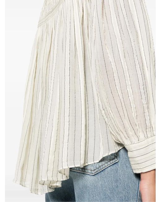 Isabel Marant White Blusa Plalia