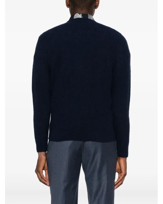 Drumohr Blue Cashmere Sweater for men