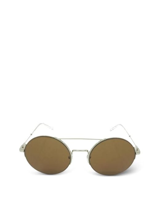 MCM Metallic Double-Bridge Round-Frame Sunglasses for men