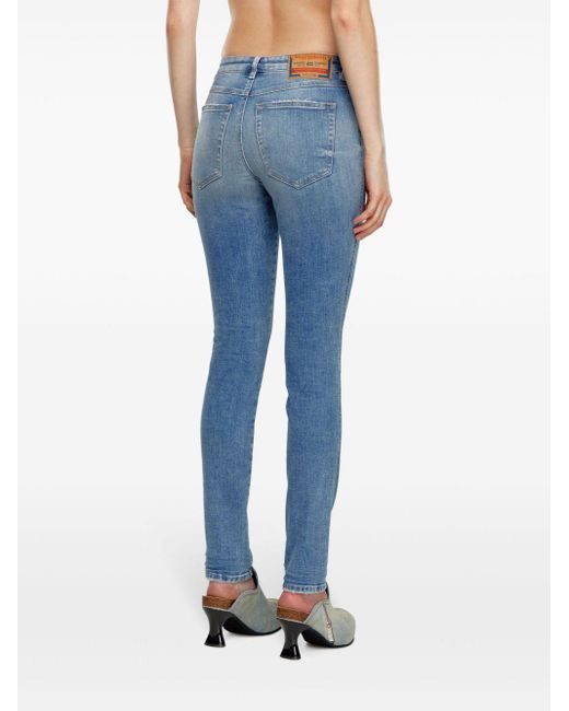 DIESEL Blue 2015 Babhila Mid-rise Skinny Jeans