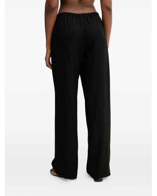Trussardi Black Drawstring Elasticated-Waist Trousers