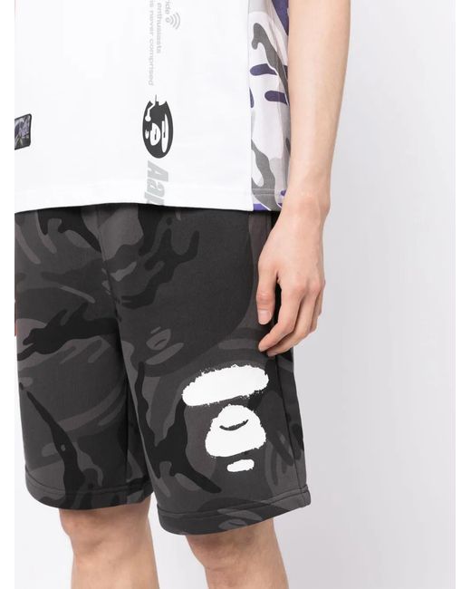Aape By A Bathing Ape Bermuda Shorts Met Print in het Black voor heren