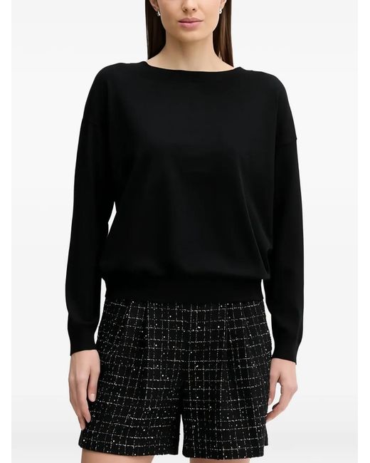 Sisley Black Round-Neck Sweater
