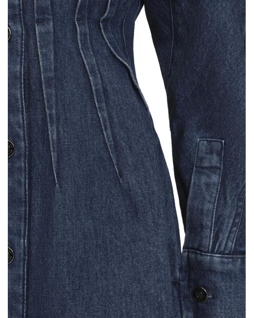 Givenchy Mini-Jurk Met Knopen En Kraag in het Blue