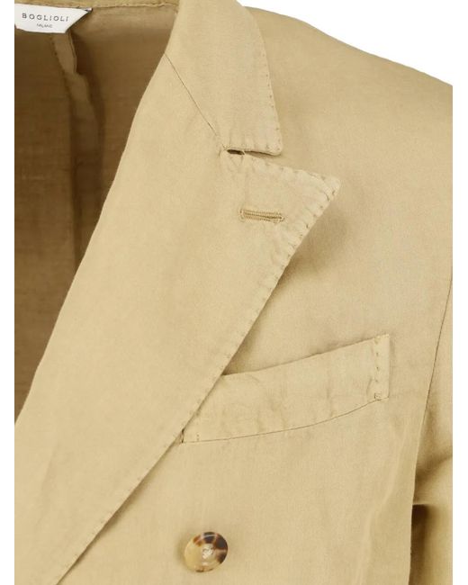 Boglioli Natural Double-Breasted Suit for men