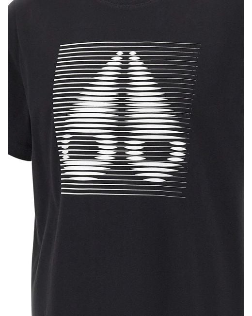 Moose Knuckles Black Logo Print Short-Sleeve T-Shirt for men