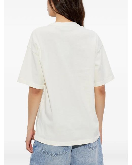 AllSaints White Insignia Etta Logo-Appliqué T-Shirt