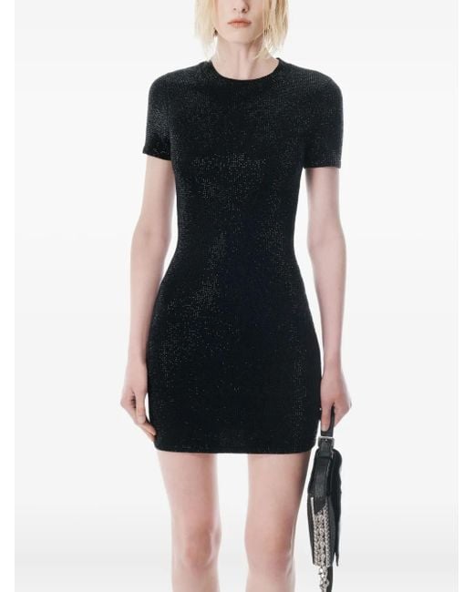Alexander Wang Black Crew-Neck Mini Dress