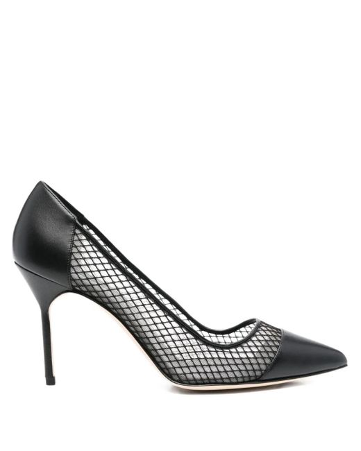 Manolo Blahnik Metallic Pumps Mit Spitzer Kappe