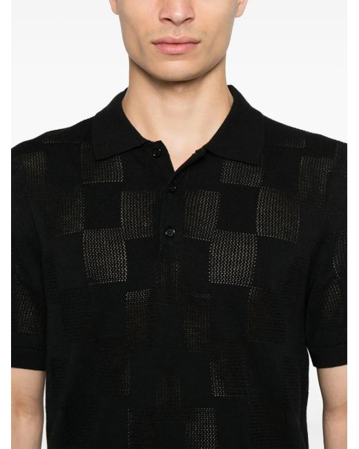 J.Lindeberg Black Reymond Polo Shirt for men