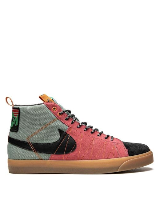 Nike Leather Zoom Blazer High Top Sneakers in Green (Brown) for Men | Lyst  Australia