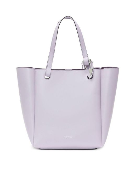 J.W. Anderson Chain Cabas Leather Tote Bag in het White