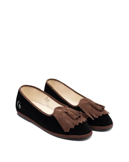 Gondolina Black Falzarego Fringe Tassel Loafers