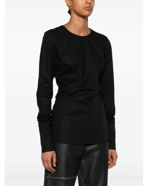 Thelatest Black Poplin Blouse