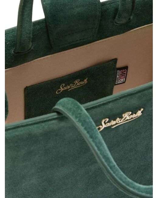 Mc2 Saint Barth Green Mini Logo Tote Bag