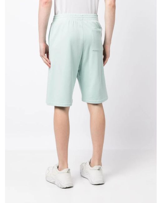 Maison Kitsuné Blue Logo-Patch Track Shorts for men