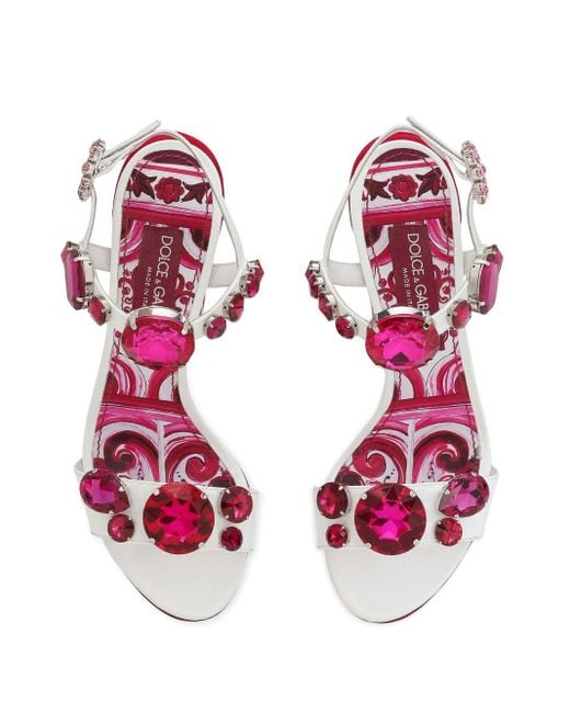 Dolce & Gabbana Pink Sandalen mit Blockabsatz