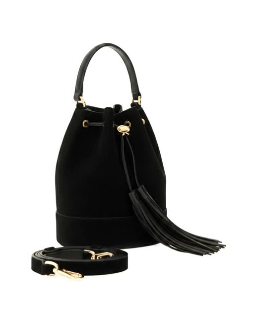 Gianvito Rossi Sienna タッセル バケットバッグ Black