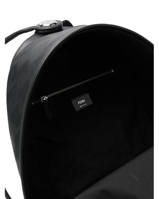 Fendi Black Chiodo Shadow Leather Backpack for men