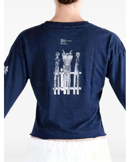 Enfants Riches Deprimes Blue Graphic-Print Long-Sleeve T-Shirt