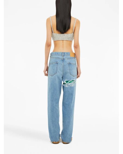 Alanui Straight Jeans in het Blue