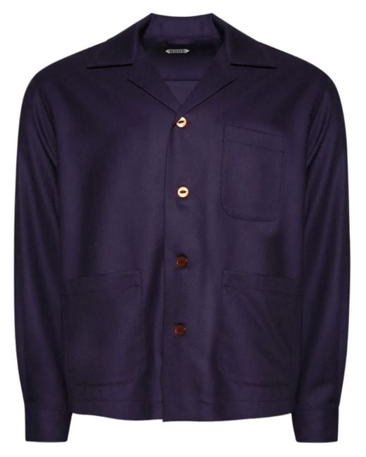 Bode Aubergine Overhemd in het Blue voor heren
