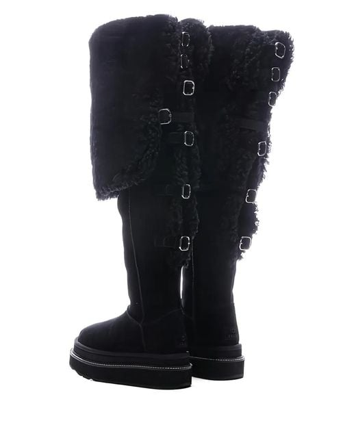 Ugg Blue X Sacai Buckle-Detail Thigh-High Boots