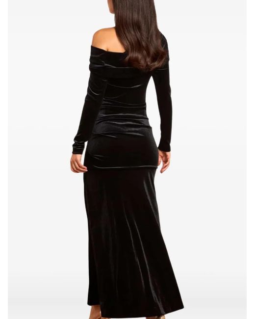 Needle & Thread Black Nova One-Shoulder Maxi Dress