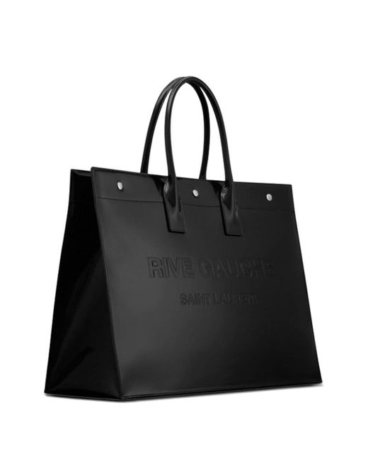 Bolso shopper Rive Gauche grande Saint Laurent de hombre de color Black