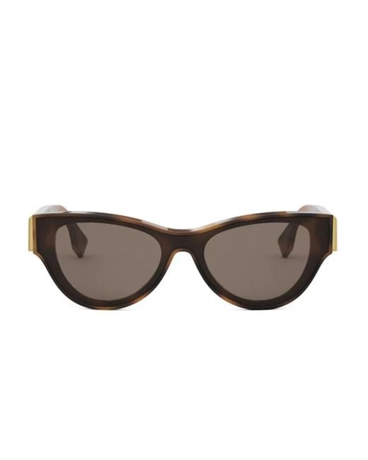 Occhiali Da Sole Cat-Eye di Fendi in Brown
